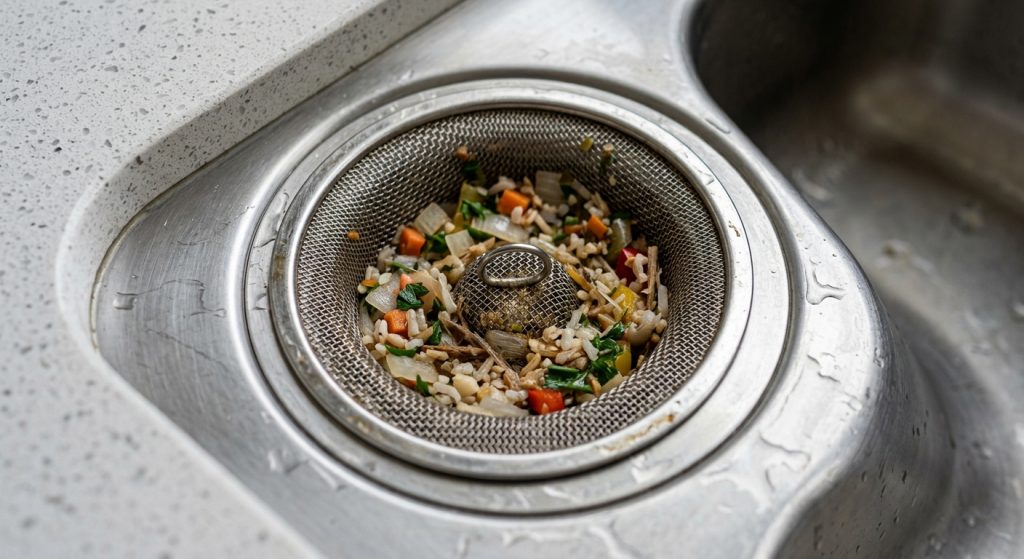 מסננת ניקוז למניעת סתימות ביוב בכיור המטבח