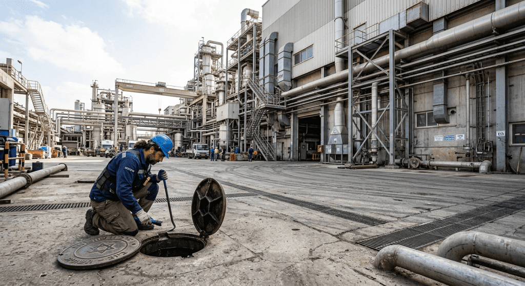 פתיחת סתימות ביוב במשרדים - אינסטלטור מקצועי מטפל בצנרת משרדית